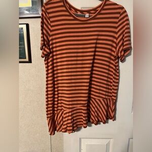 Striped Orange Women's Top
